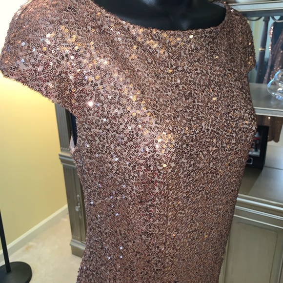 Bronze sequined dress by Ralph Lauren size 10 - Picture 2 of 6